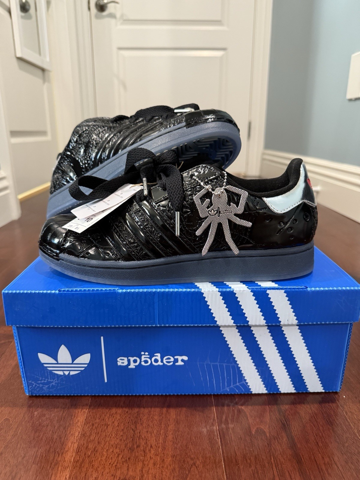 adidas Sp5der x Superstar Black Low Top Lace-Up Men’s Sneakers KJ7021 2026