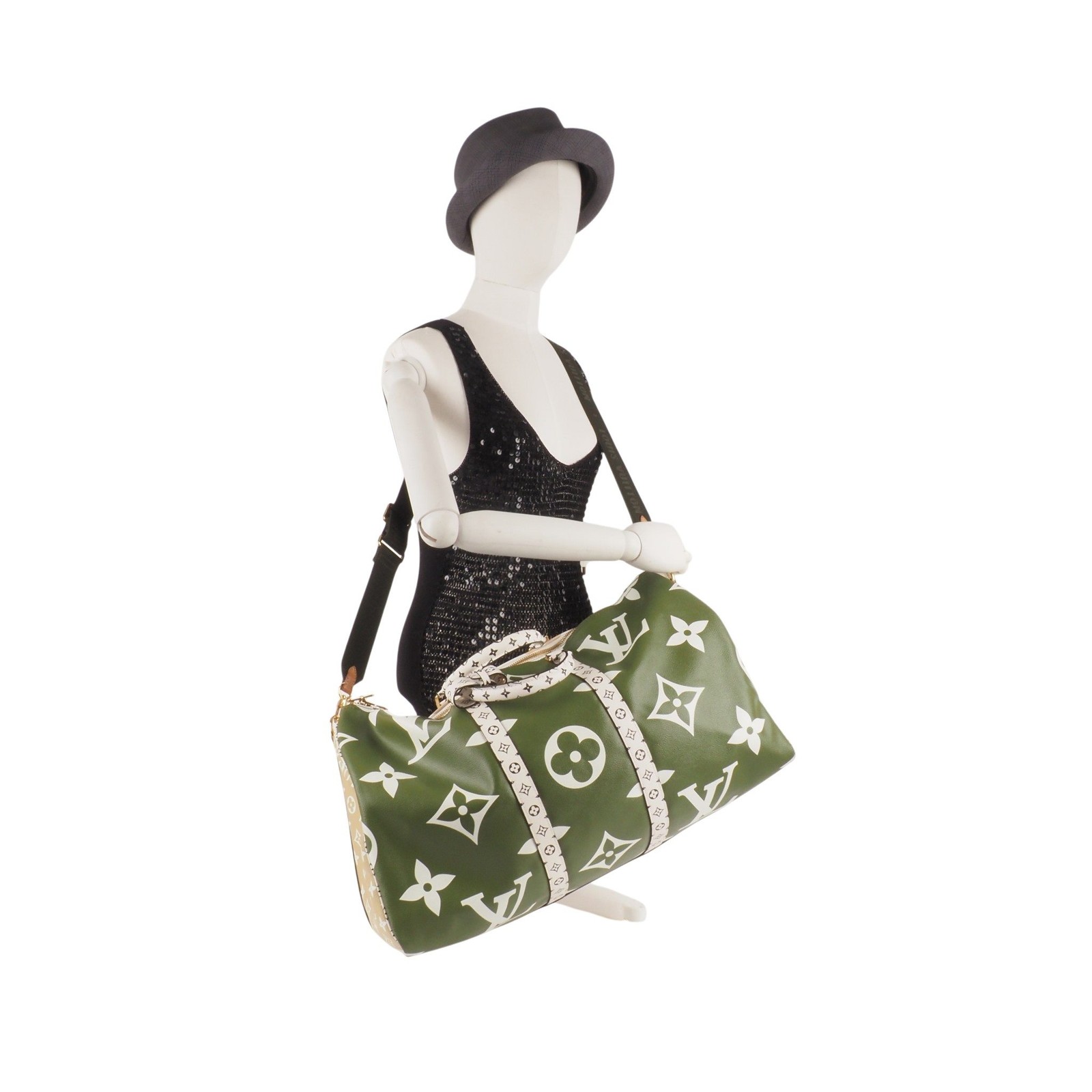 LOUIS VUITTON Keepall 50 Giant Mng Khaki/White M44590 Limited Bag OP: 3000€