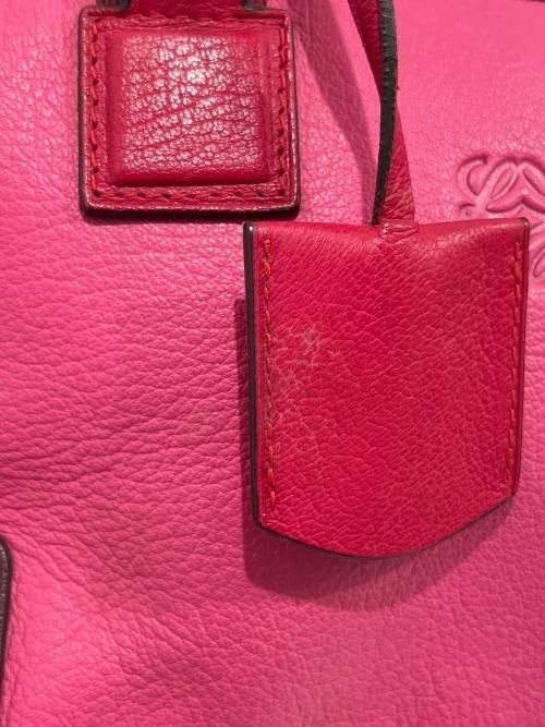 Loewe Amazona 28 Anagram Boston Handbag Leather bag Pink Silver Hardware 11.4in