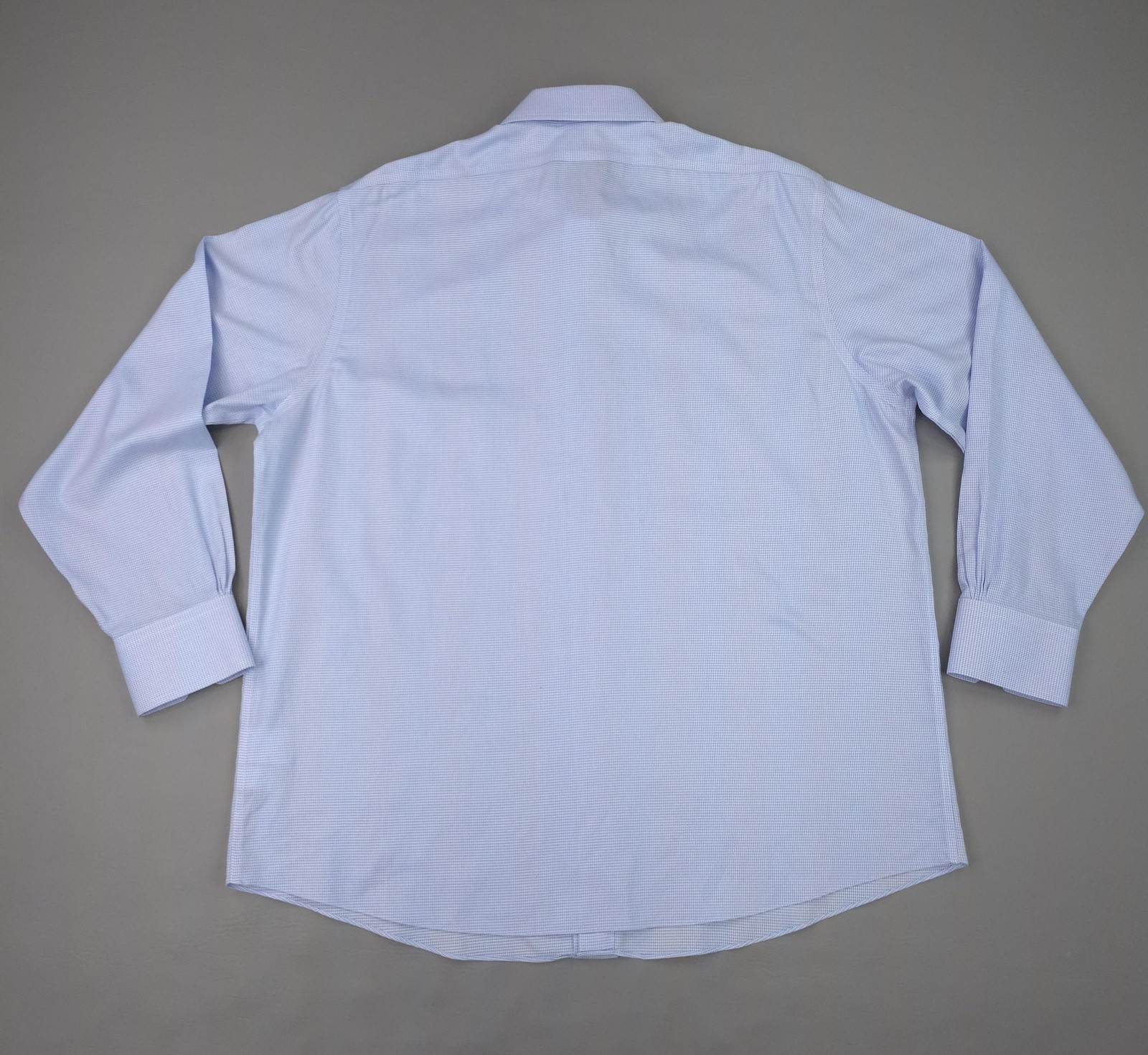 Brooks Brothers Shirt Mens 17 34/35 Blue Gingham Regular Fit Non Iron Cotton