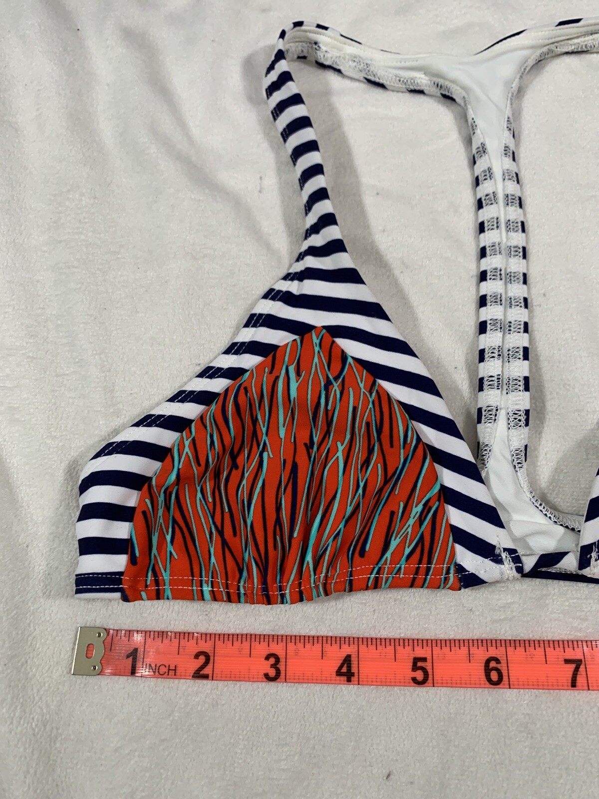 NEW $85 Mia Marcelle[ XS ] Michon Combo Print Bikini Top #P238