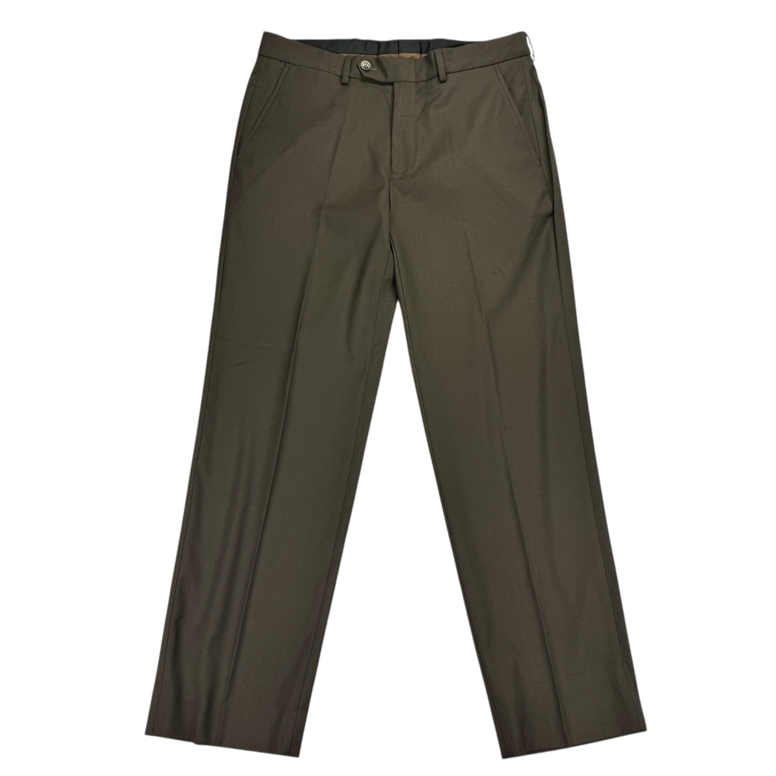 Nautica Mens 2-Piece Modern Fit Active Stretch Solid Suit Brown 38S 32W