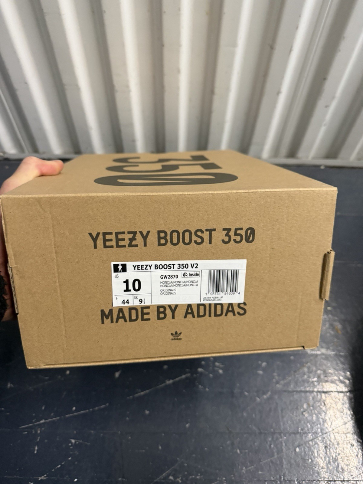 SHOE BOX ONLY adidas Yeezy Boost 350 V2 Mono Clay Size 10 GW2870 New