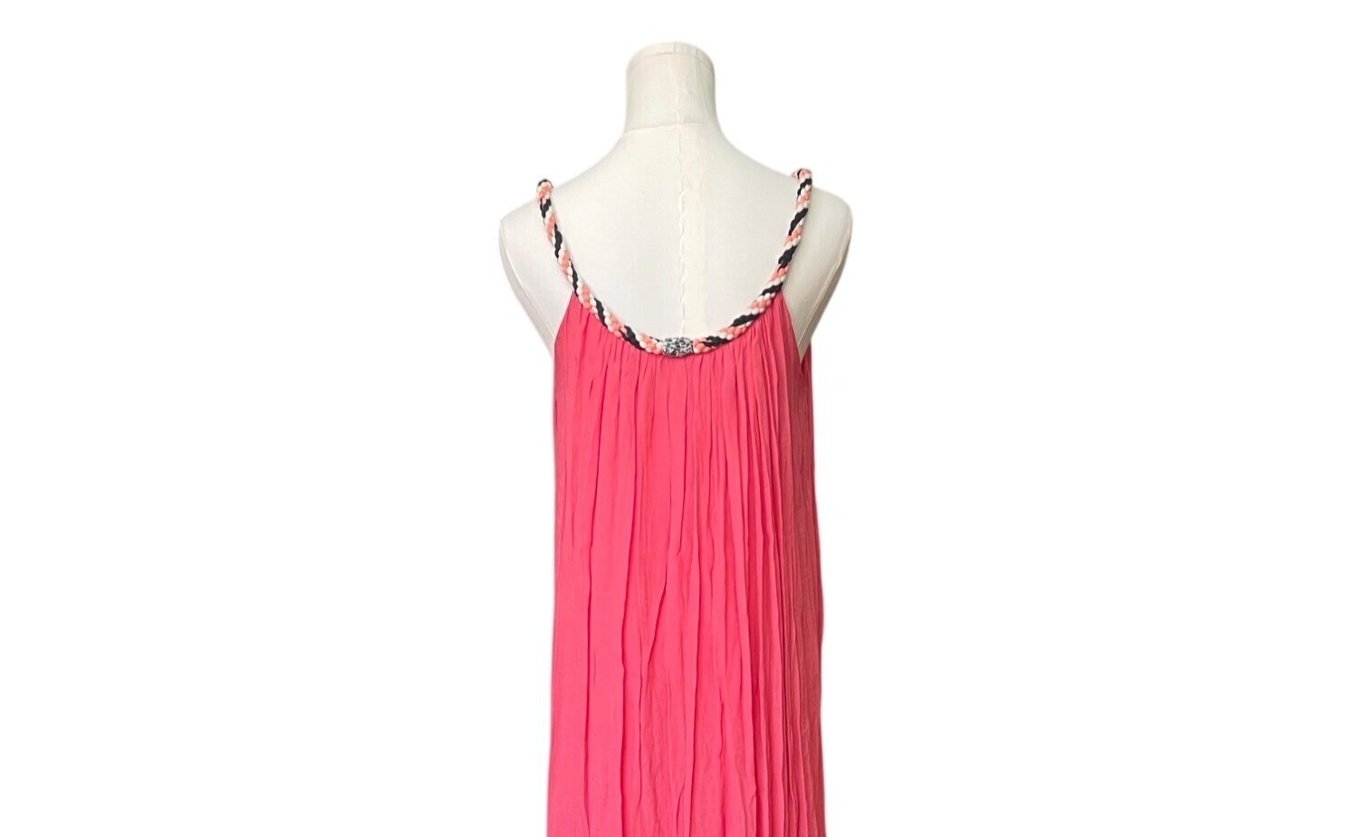 Suncoo Boho Maxi Dress Size M Sundress Beach Resort Vacay Flowy Long Coral Indie