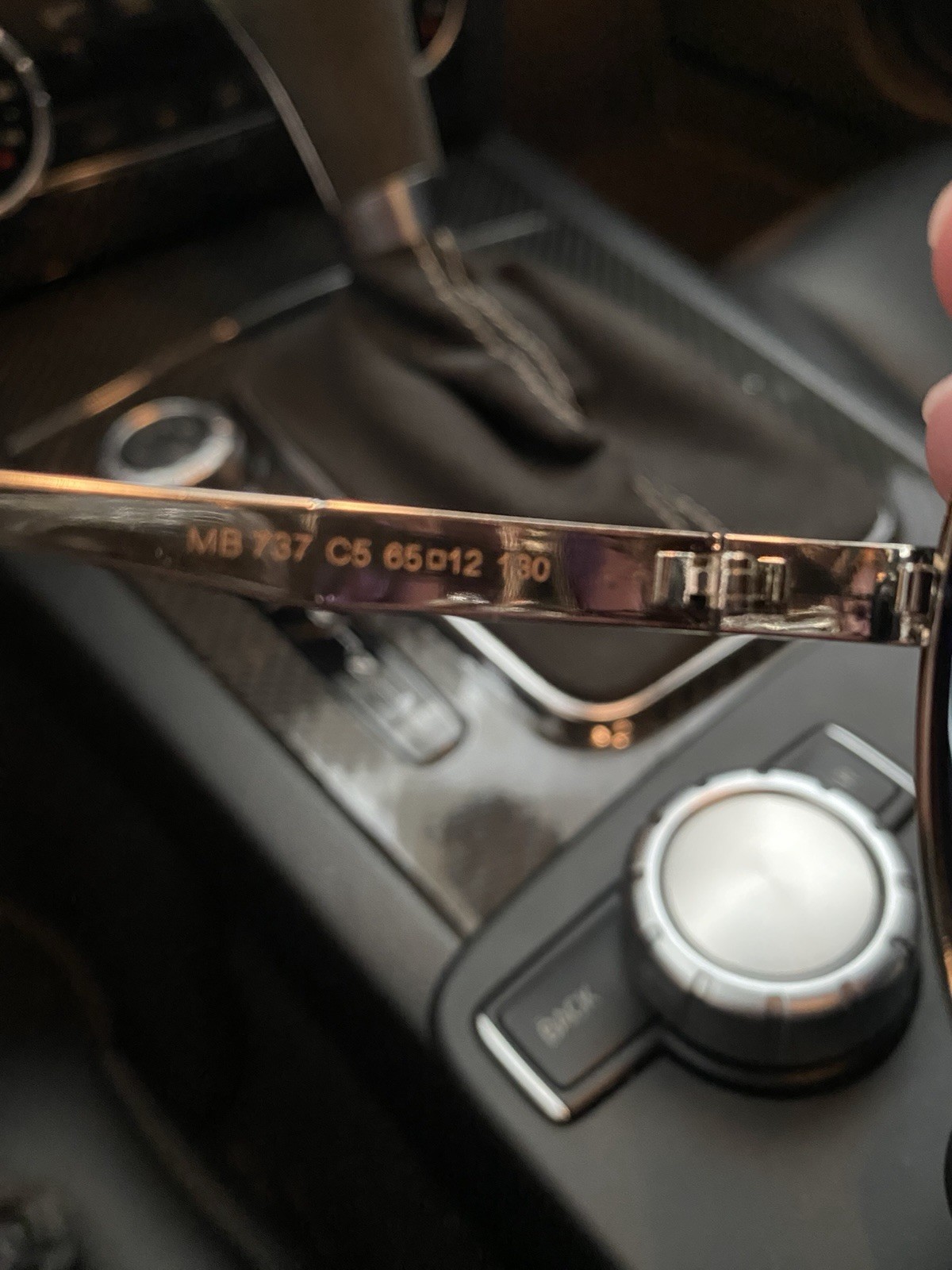 Mercedes Benz Aviator MB737 Silver & Black Sunglasses Made In Italy 65-12-130
