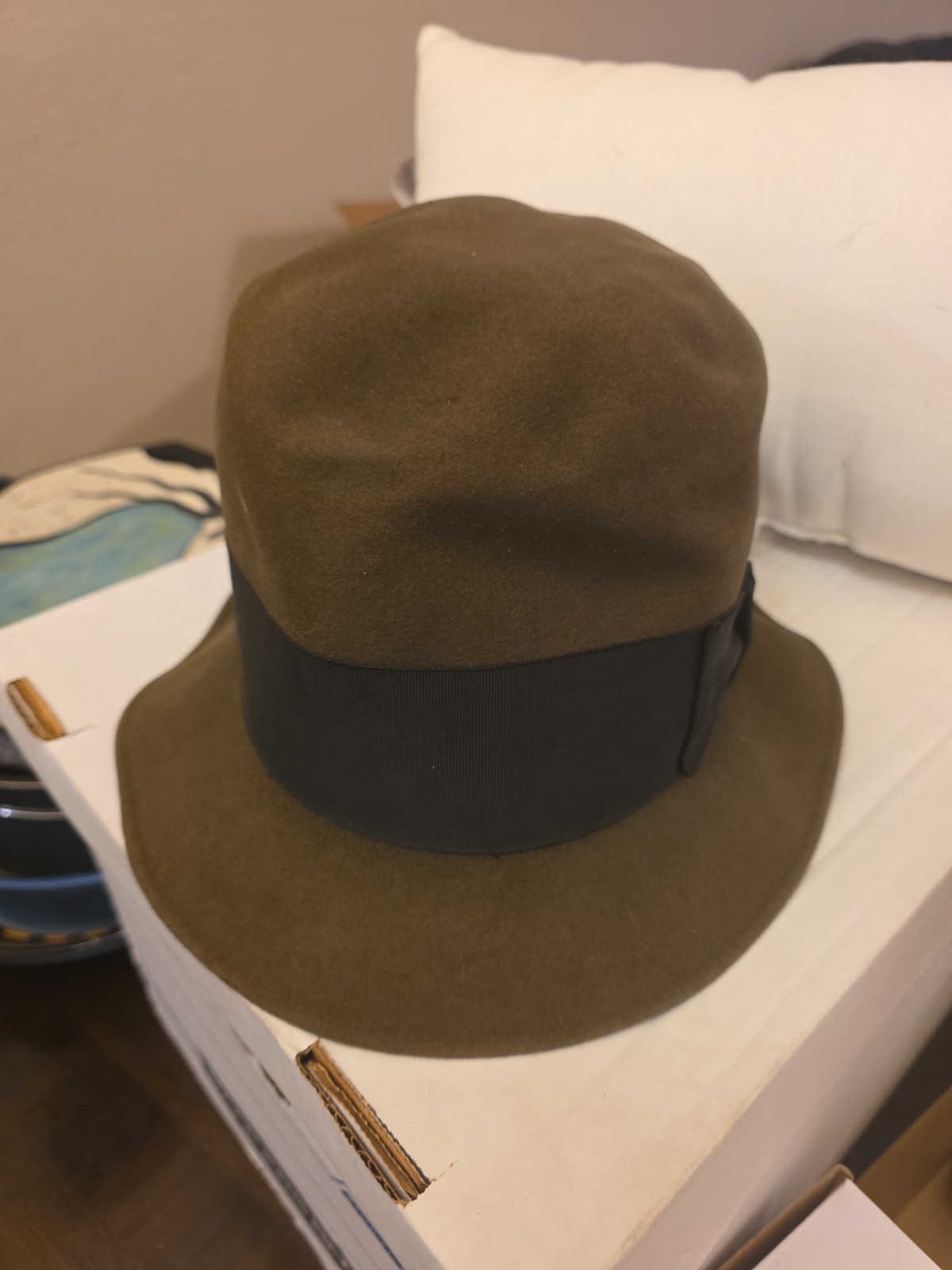 Vintage Lytton’s Threadneedle Street Wool Felt Fedora Hat – Custom Monogram GWS