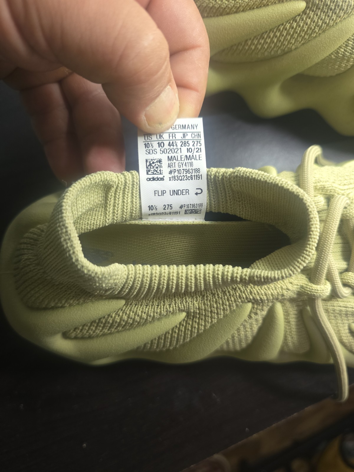adidas Yeezy 450 Resin Men’s Low Top Lace-Up Sneakers Green 2021 GY4110