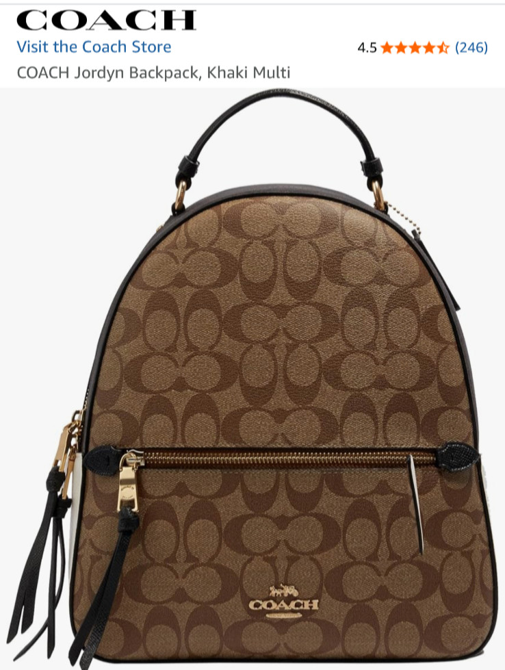 COACH Jordyn Backpack, Khaki Multi