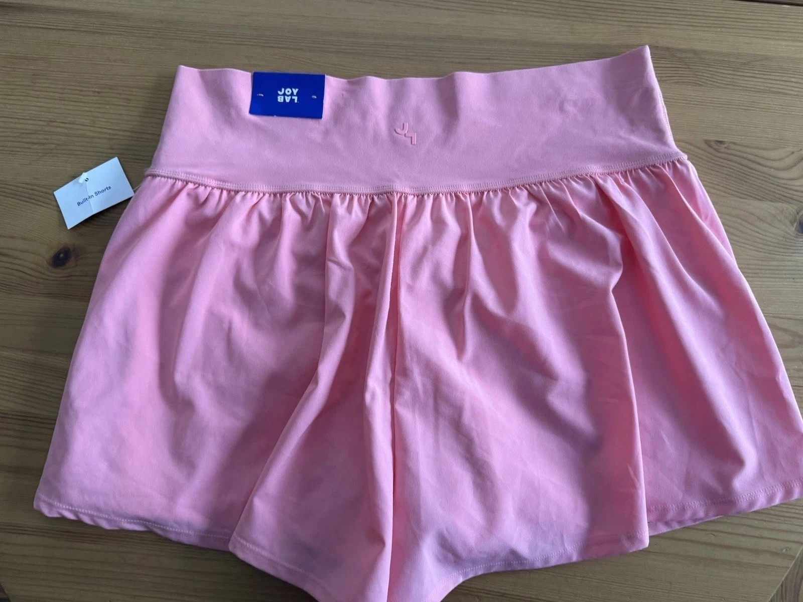 NWT JoyLab Skort Womens Pink Crossover Waist, Built-In Shorts Athletic Tennis XL