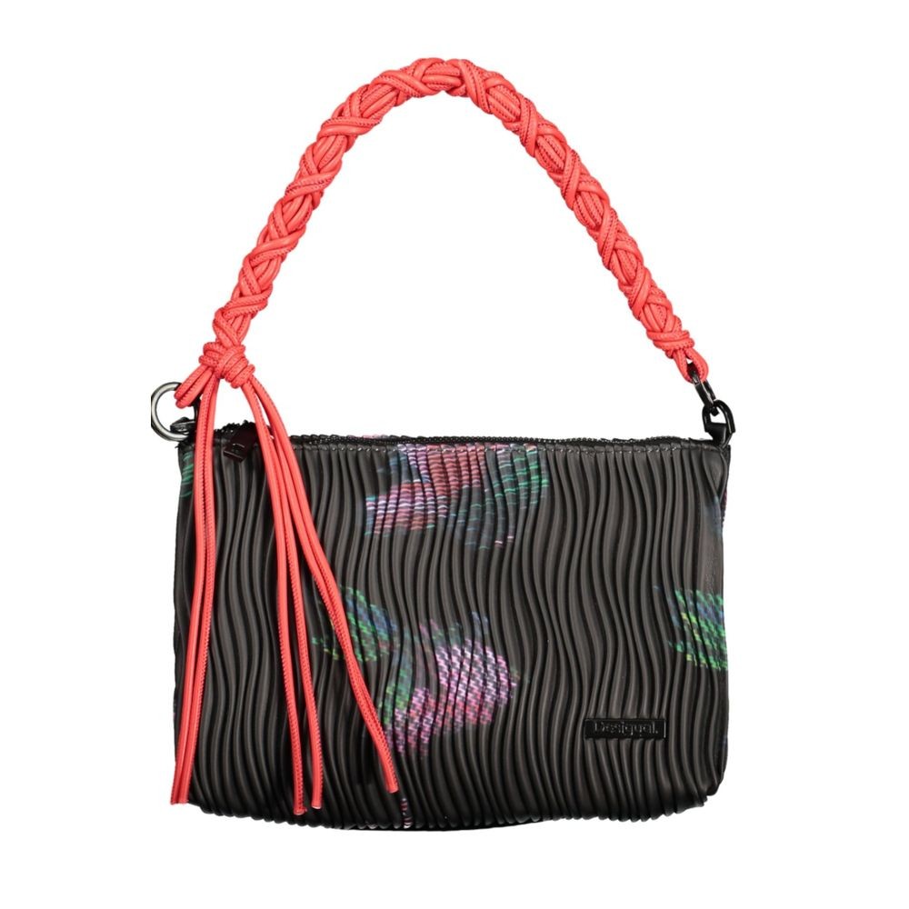 Desigual Nero Poliuretano Women Handbag 100% Authentic – DE-43372