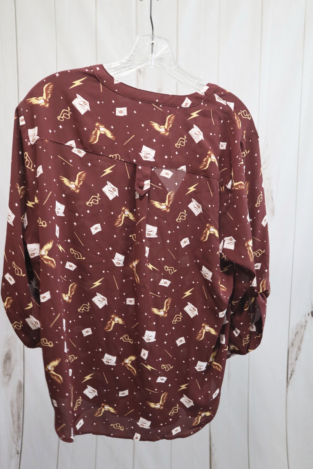 Torrid NWT Harry Potter Blouse Maroon Red Gryffindor Size 0 Harper Shirt Plus