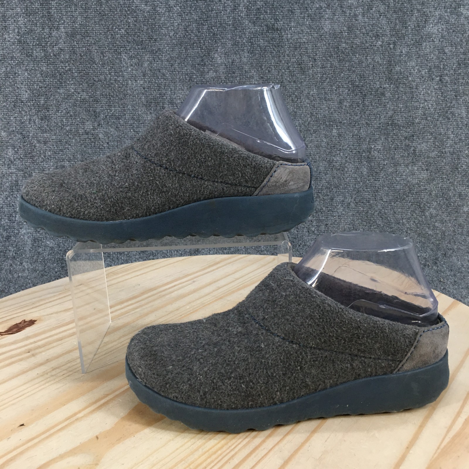 Dansko Slippers Womens 36 Lucie Slip On Mule Clogs 6420207500 Gray Wool Blend