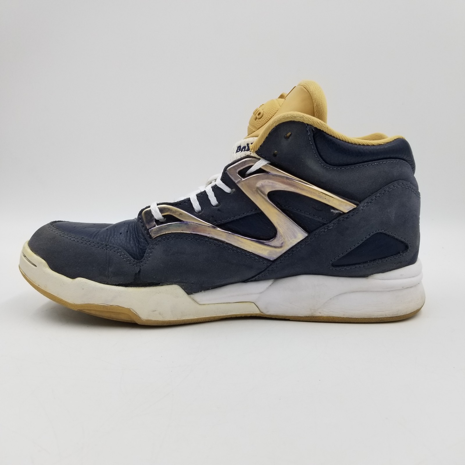 Reebok Pump Omni Lite “Navy Brass” Rare Mens 8.5 Blue Tan