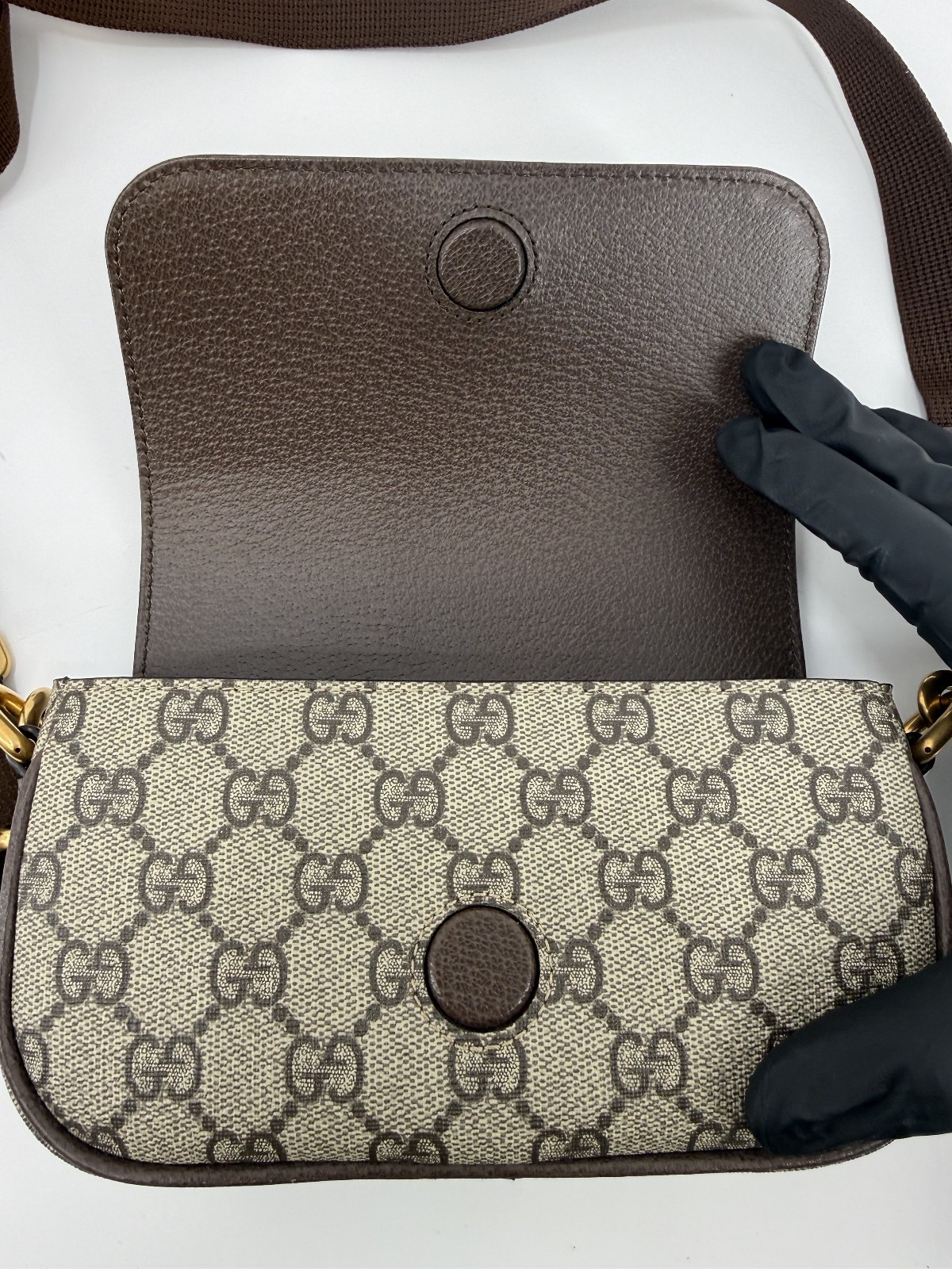 Gucci Ophidia Super GG Supreme Monogram Crossbody Shoulder Bag Box