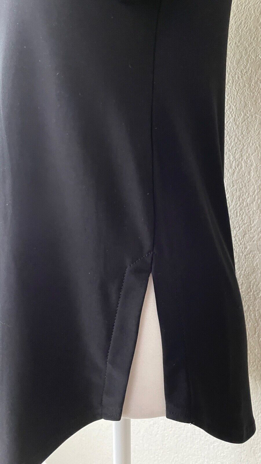 SYMPLI Made In Canada Stretch Long Sleeve Top Side Slits Black Wms Size 4 EUC