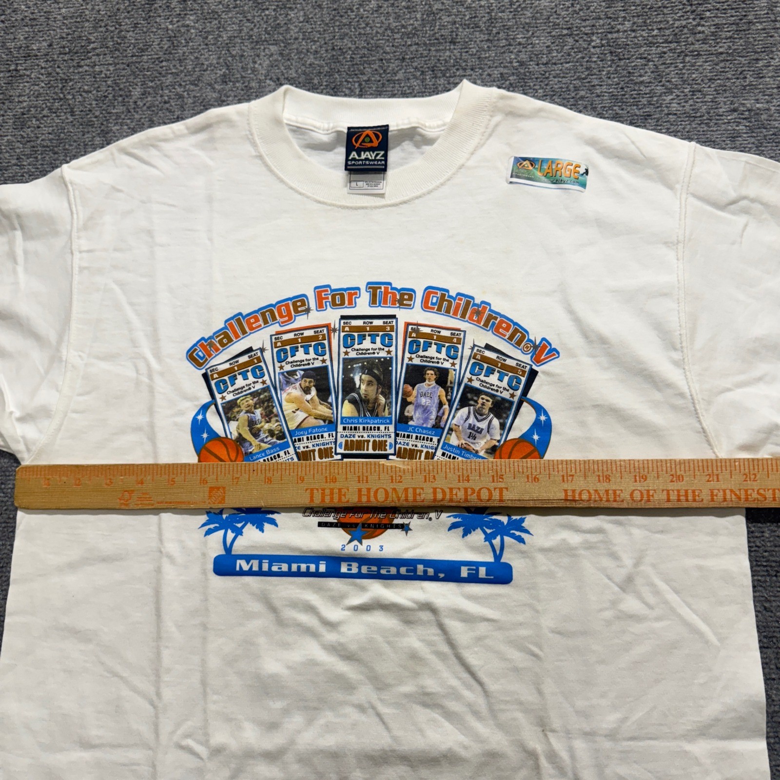 Vintage 2003 Nsync’s Challenge Miami Beach Basketball T-Shirt Men’s L Y2K
