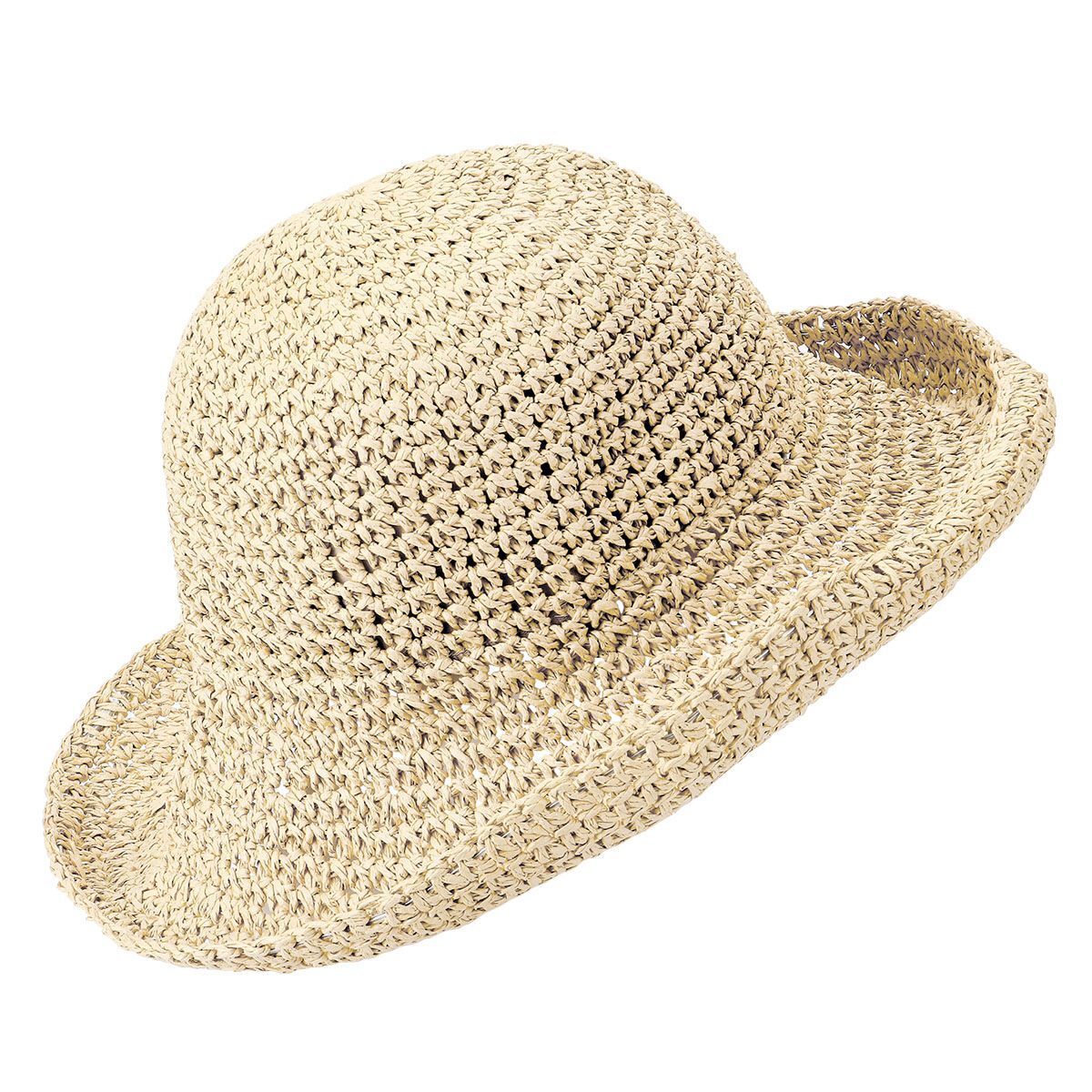 Summer Ladies Sun Beach Straw Hat Floppy Foldable Wide Brim Womens Gardening