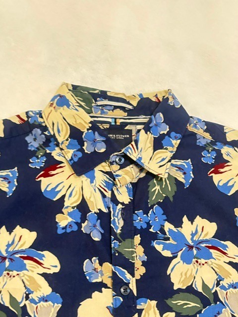 Denim & Flower Ricky Singh Hawaiian Shirt Mens Mediun Paradise Button Up S/S