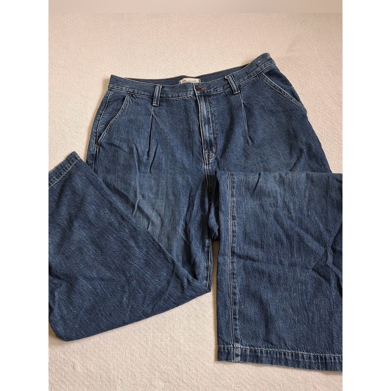 madewell harlow wide leg airy denim 31 high rise jeans drapey