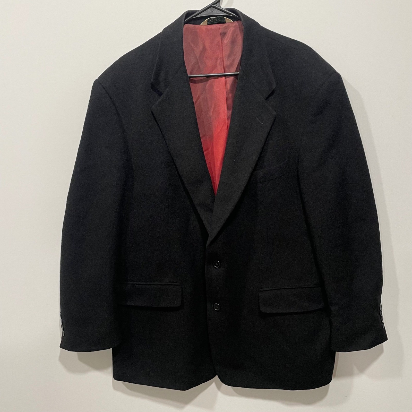 Evan Picone Black CamelHair Blazer Mens 44R