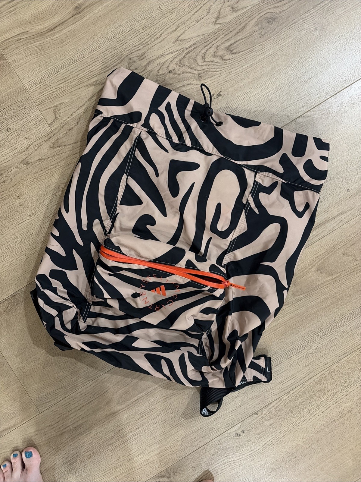 ADIDAS X STELLA MCCARTNEY | Sport Gymsack Rucksack Backpack Bag Packable Zebra