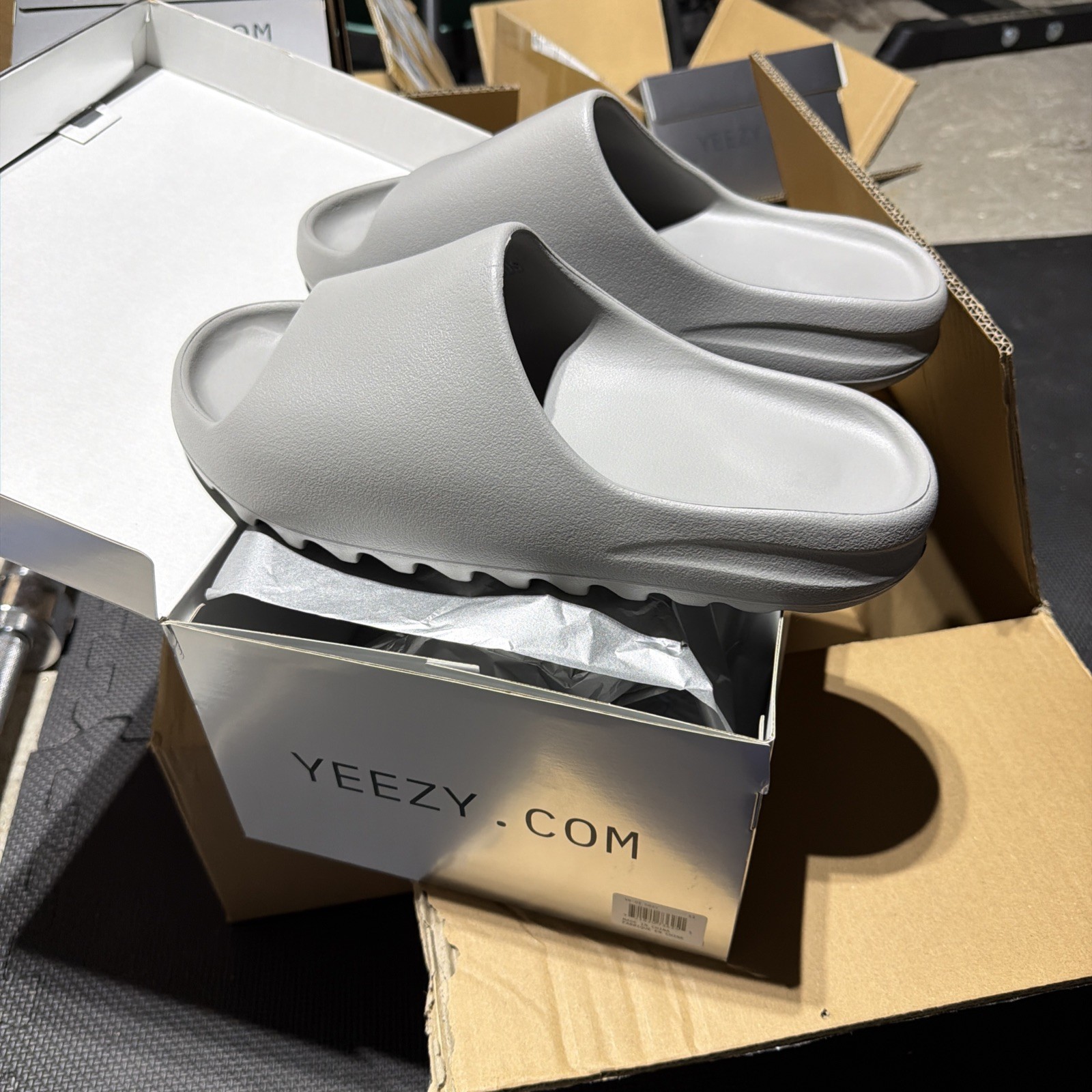 Size 13 GRAY or “GREY” YZY YS-01 Yeezy Slide – NEW IN BOX!