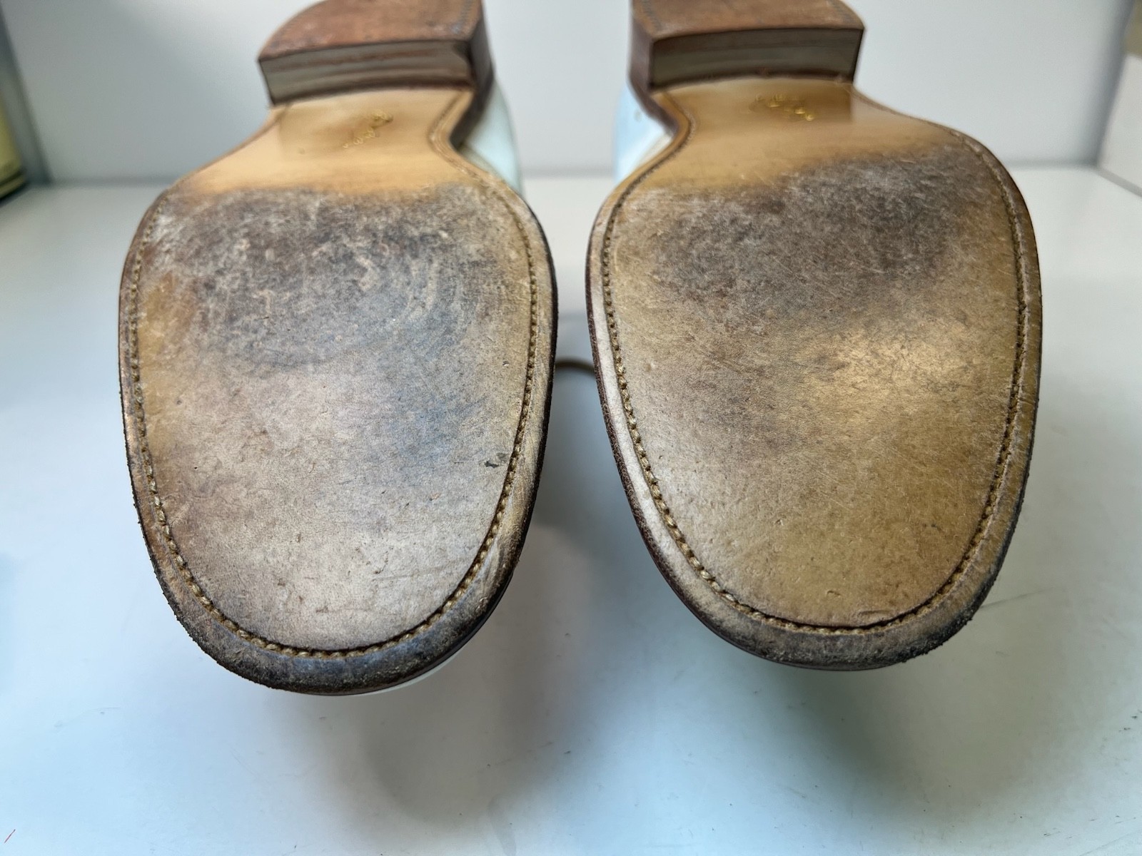 Polo Ralph Lauren Bench Made England Suede Leather Saddle Oxford Shoes 10D