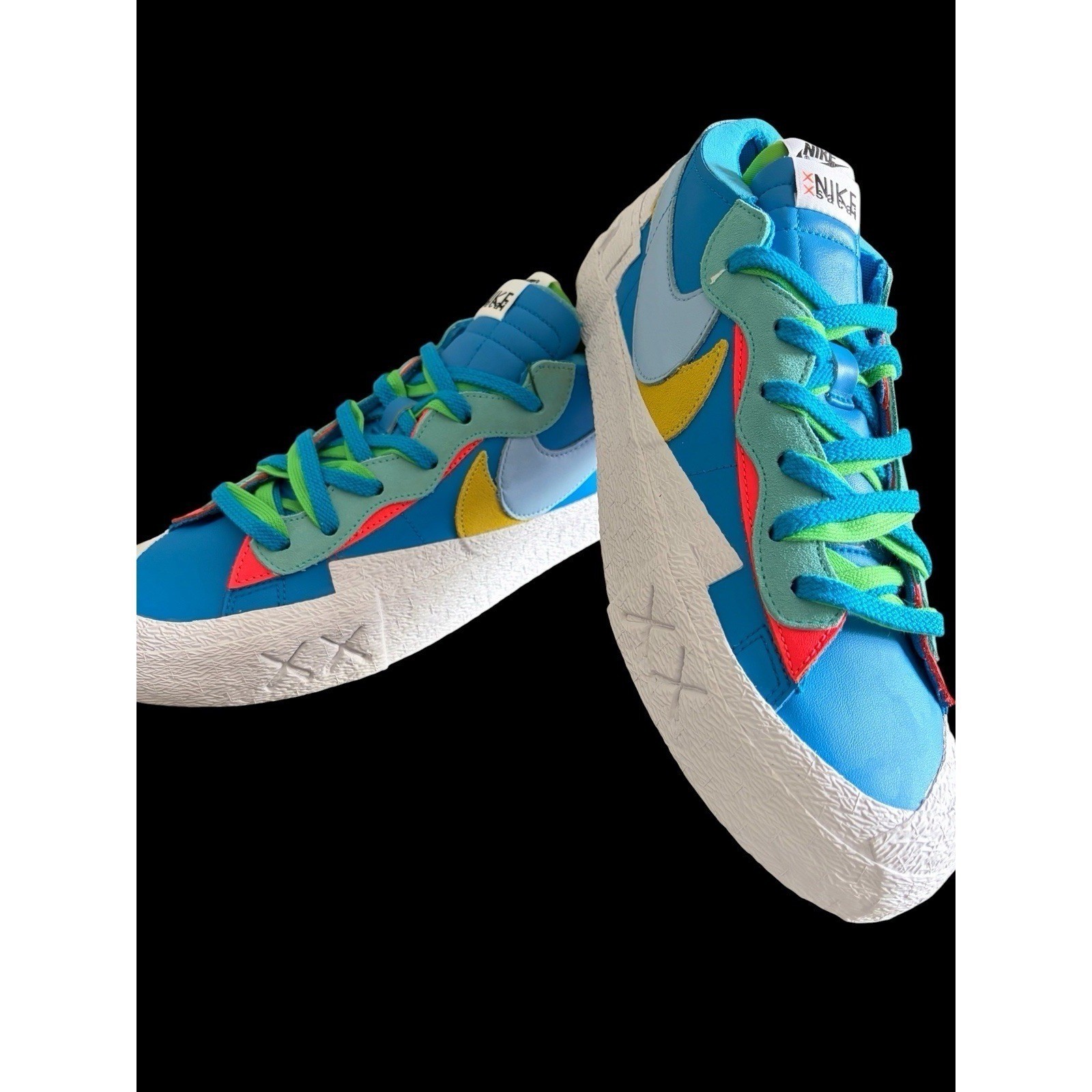 Nike Blazer Low Sacai KAWS Neptune Blue Limited Edition Leather Sneaker