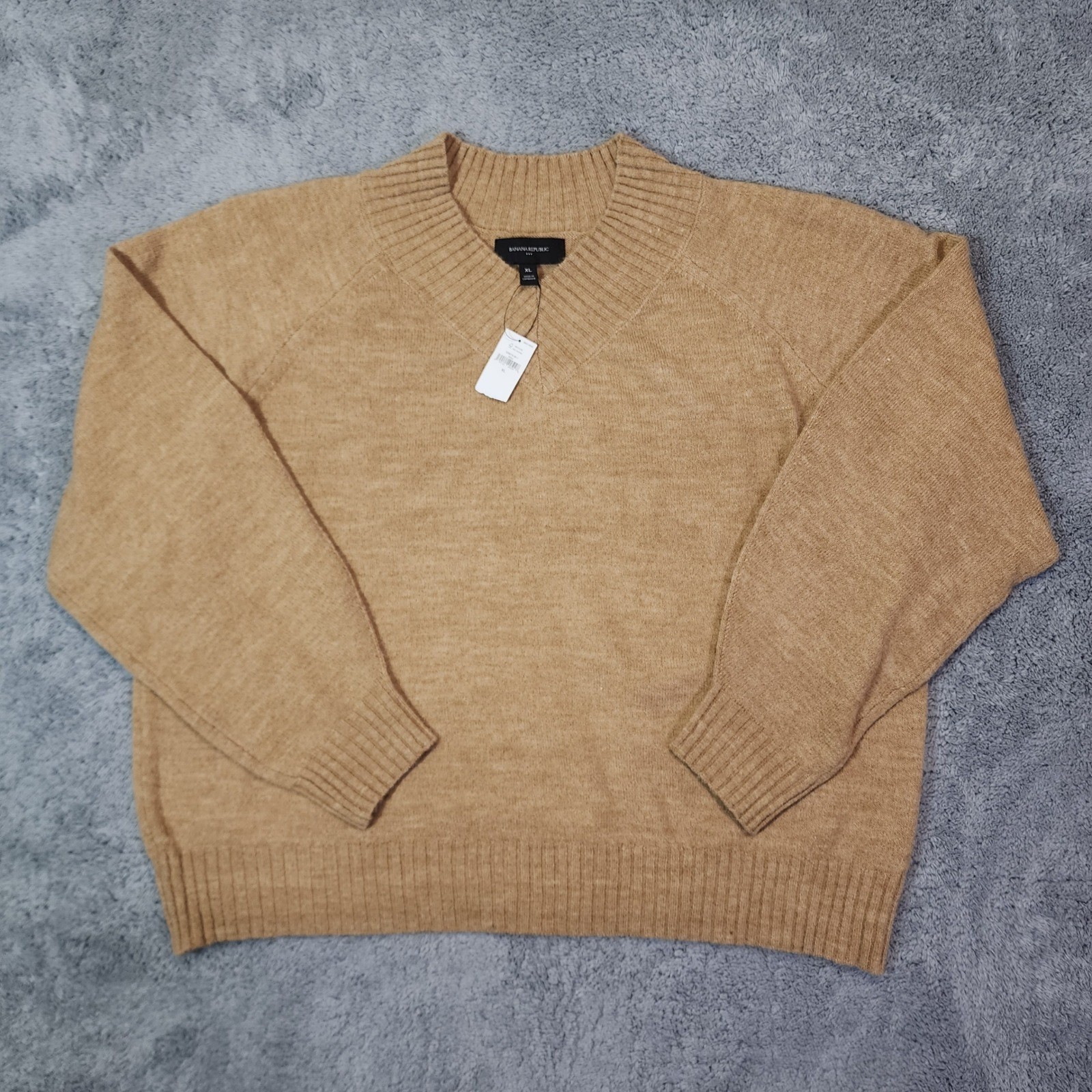 Banana Republic Sweater Womens XL Pullover V Neck Knit Alpaca Polyester Blend
