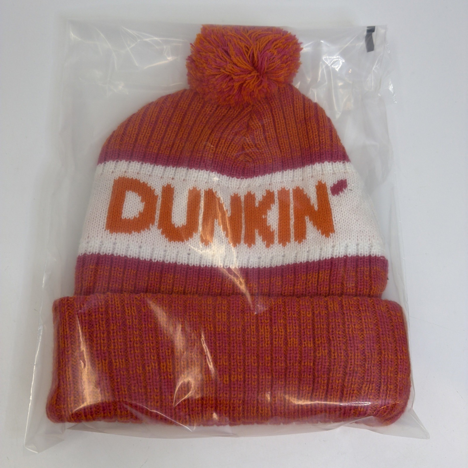 Dunkin’ Donuts Winter Stocking Cap Beanie W/ Pom Pom New WINTER