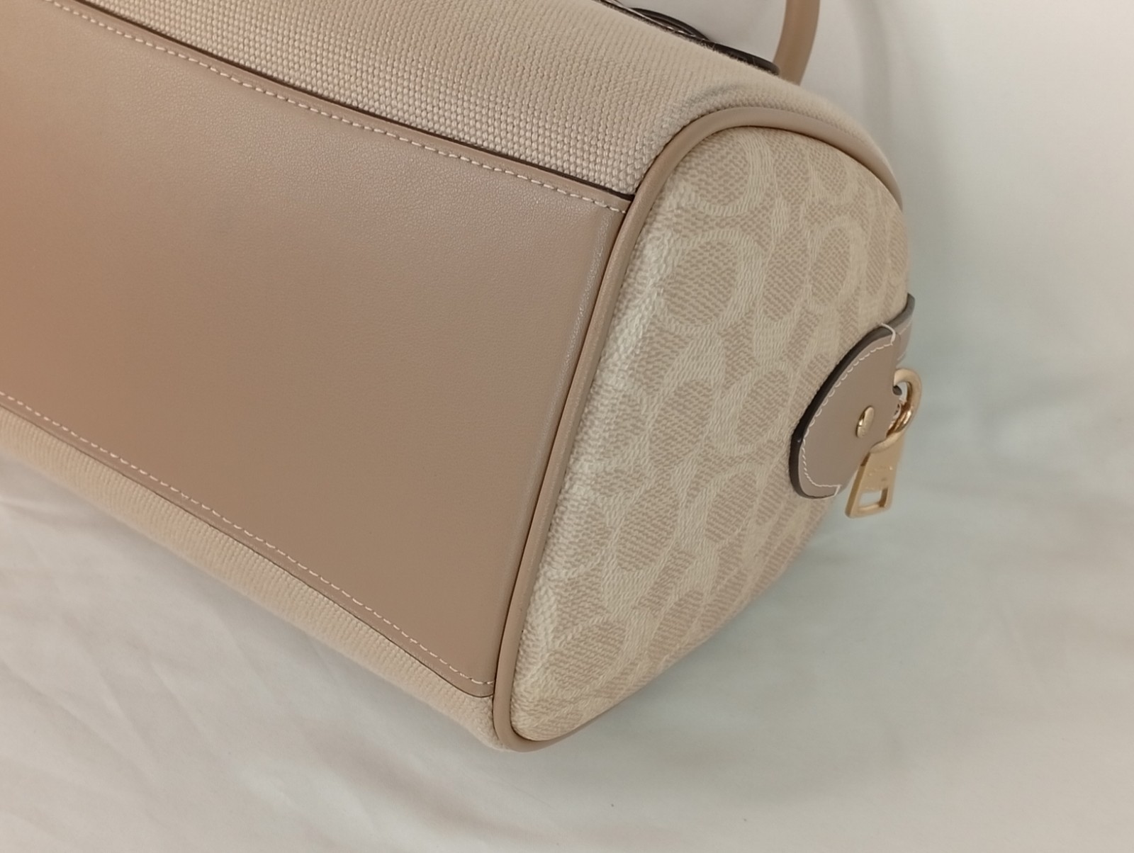 Coach Rowan Satchel Bag In Colorblock w/ Detachable Crossbody Strap Tan CAK58