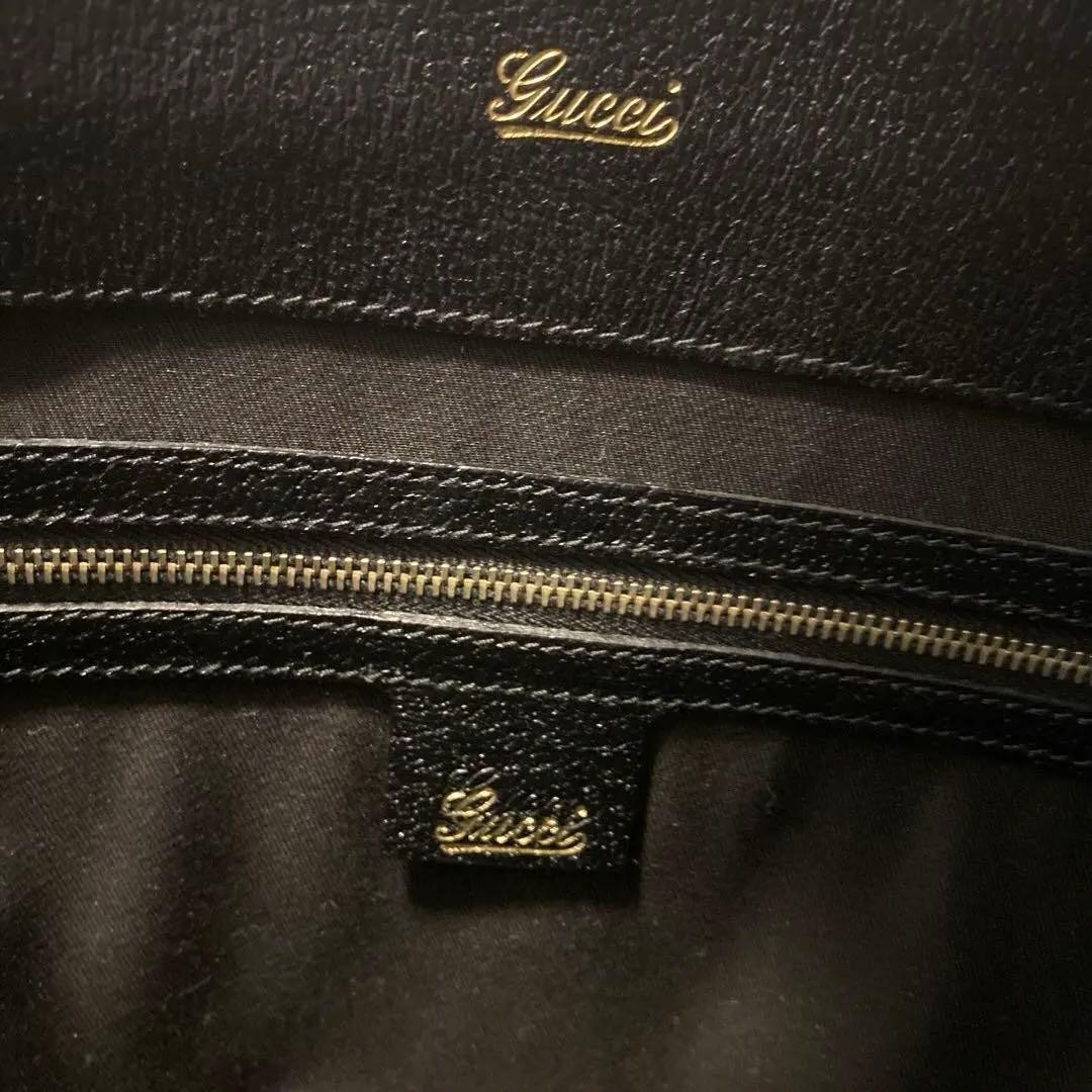 GUCCI GG Canvas Bamboo Ring Tote Bag Gift Present 0609