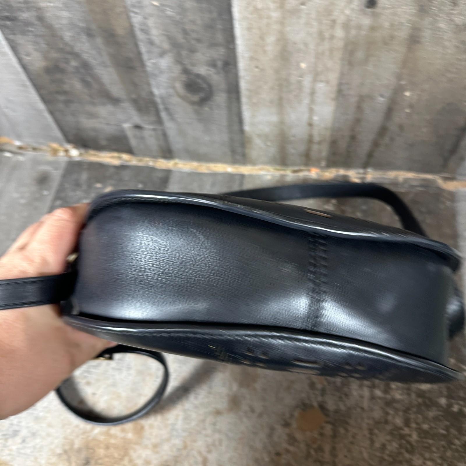Henri Bendel Half Circle Bag Black Shoulder Bag