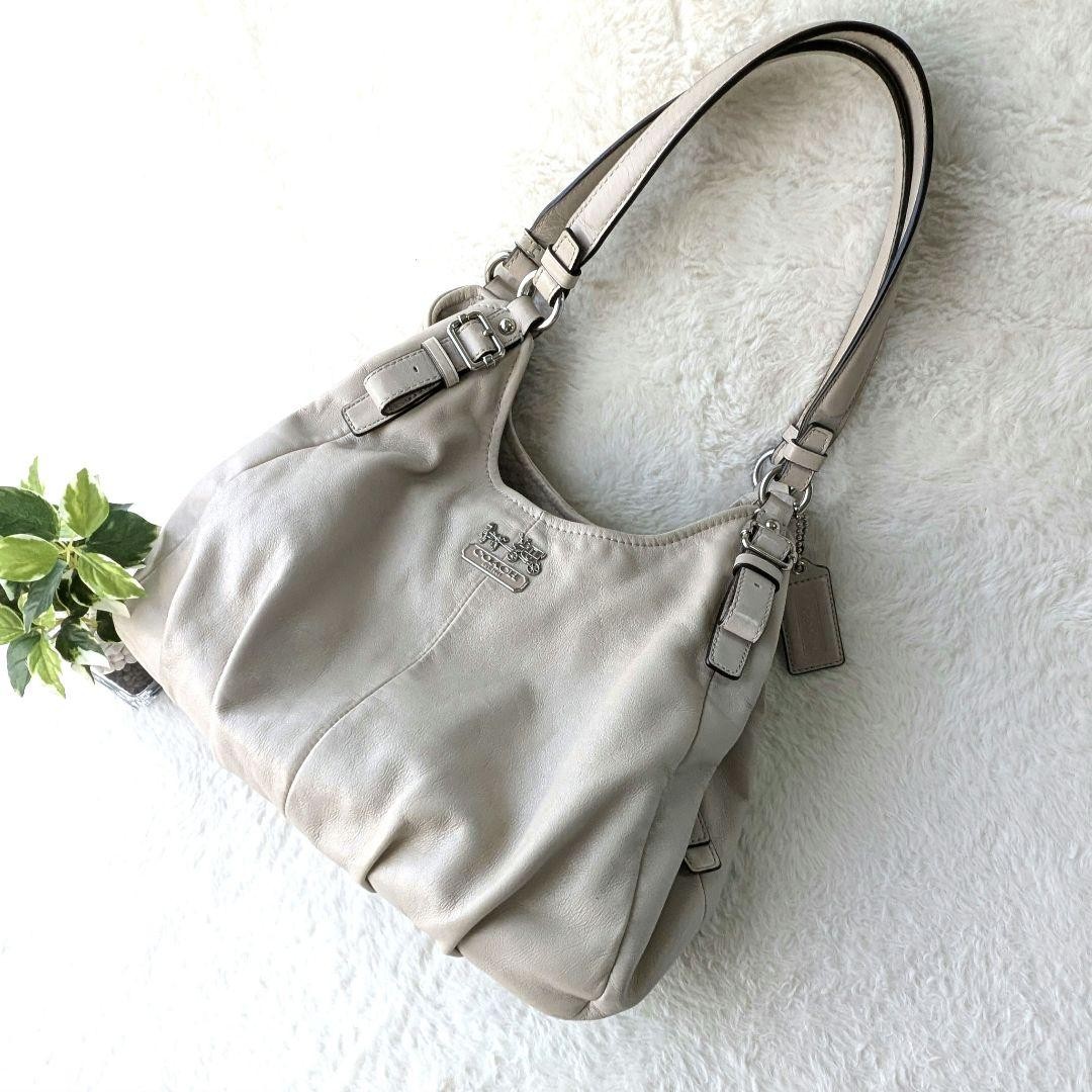 Coach Madison 16503 Leather Tote Bag Beige