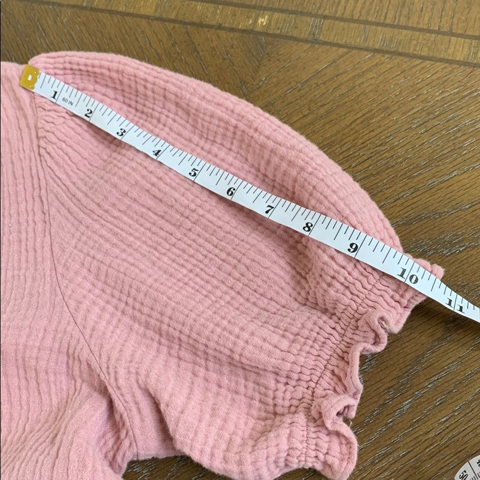 In February Pink Button-Front Gauze Tunic Dress