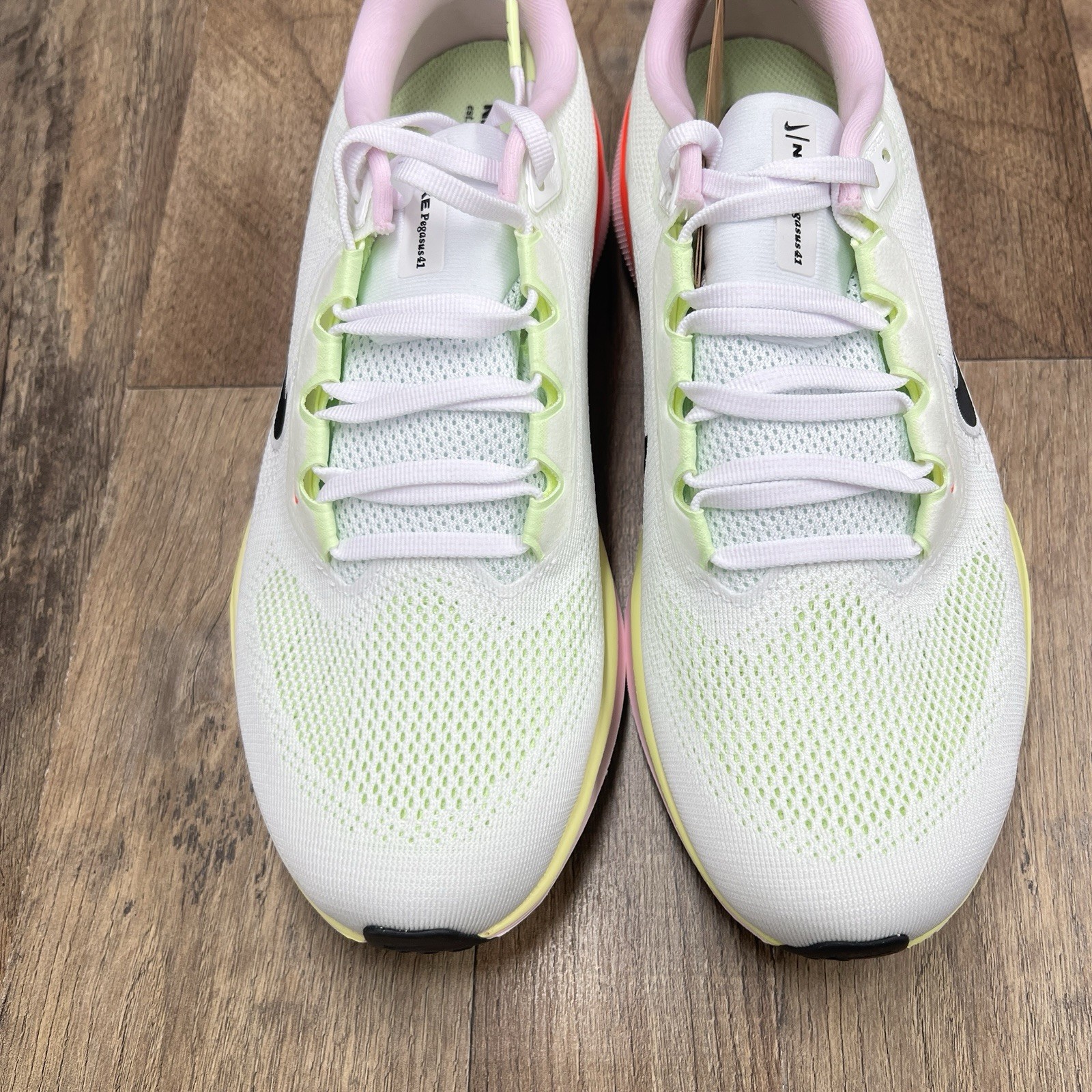 Nike Pegasus 41 White Pink Foam Bright Crimson nby IB4377-100 Women’s Size 10
