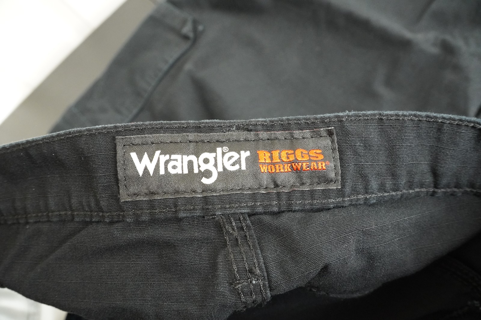 Wrangler Riggs ranger workwear carpenter jeans ripstop black hammer loop 54×30