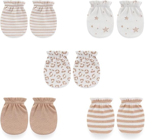 falianni 5 Pair Newborn Scratch Prevention Mitts