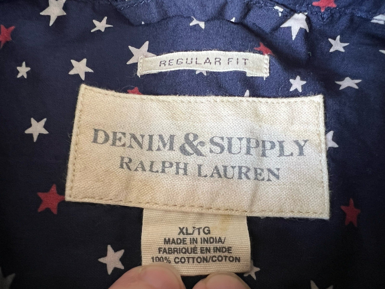 Denim & Supply Ralph Lauren Button Down Shirt Men’s XL Blue S. Sleeve Americana
