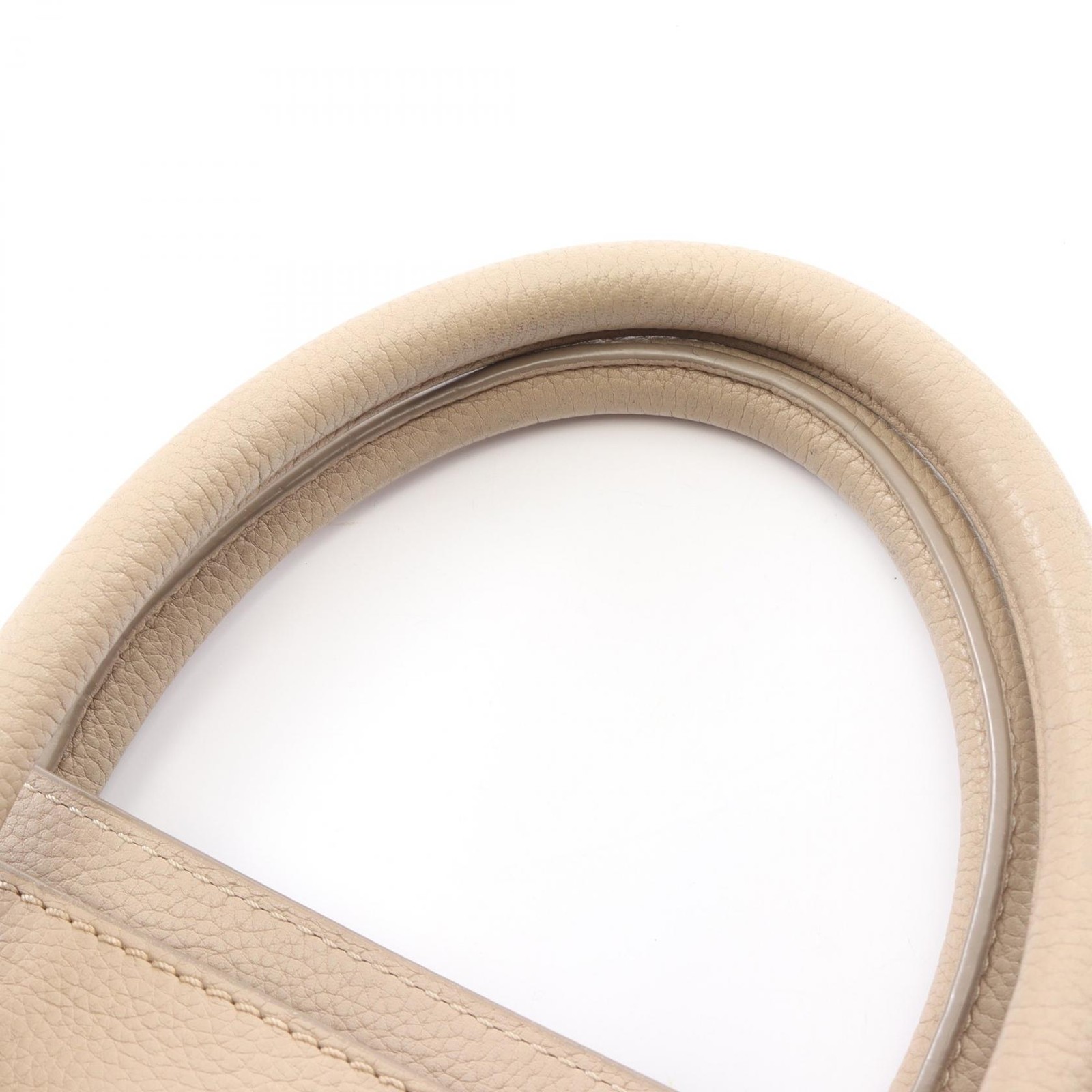 CELINE Luggage mini shopper Handbag 165213 leather Beige Used Women