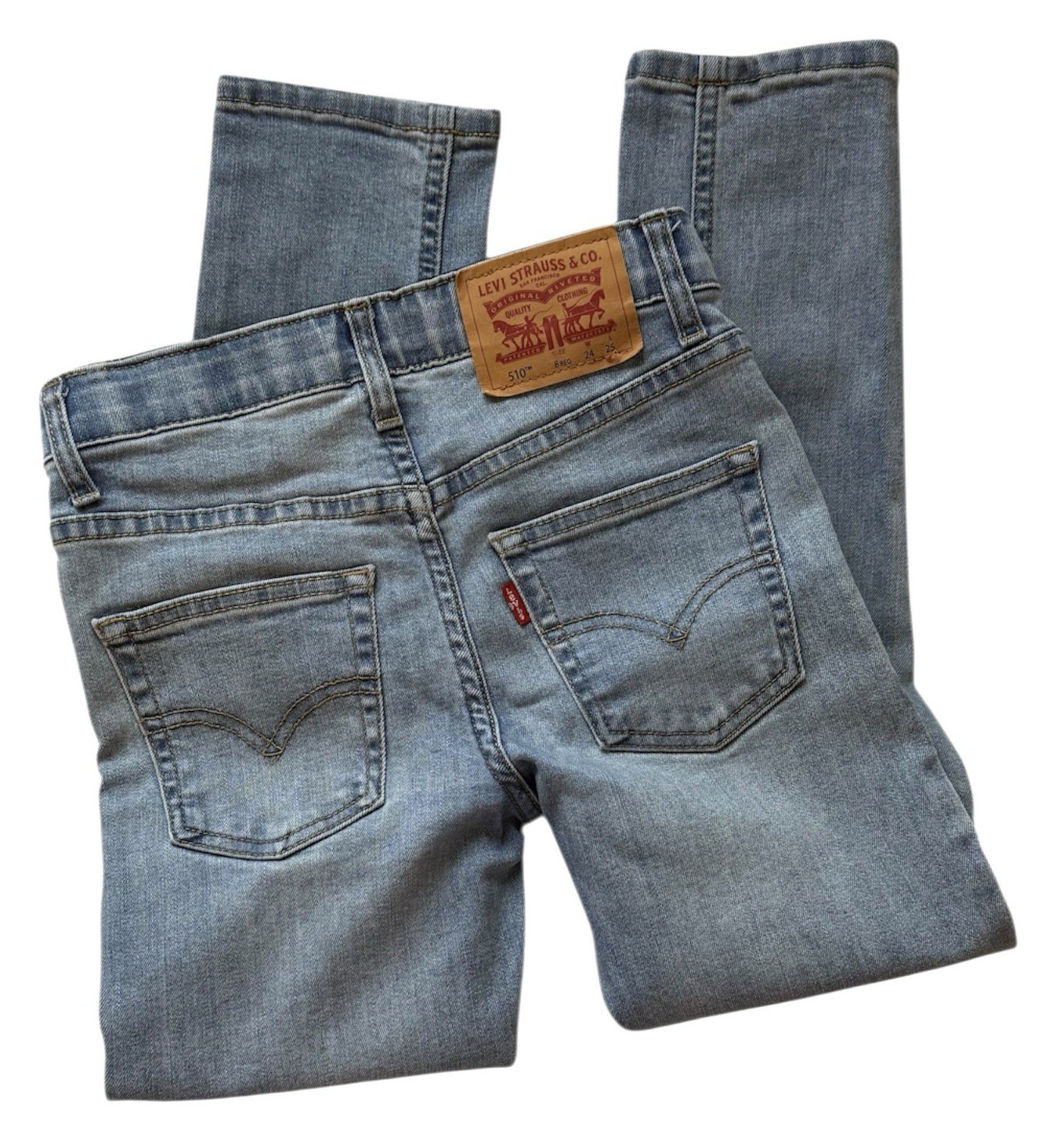 Levi’s Boys 510 Stretch Blue Jeans Size 8 Zipper Closure Inseam 22.5 inch..