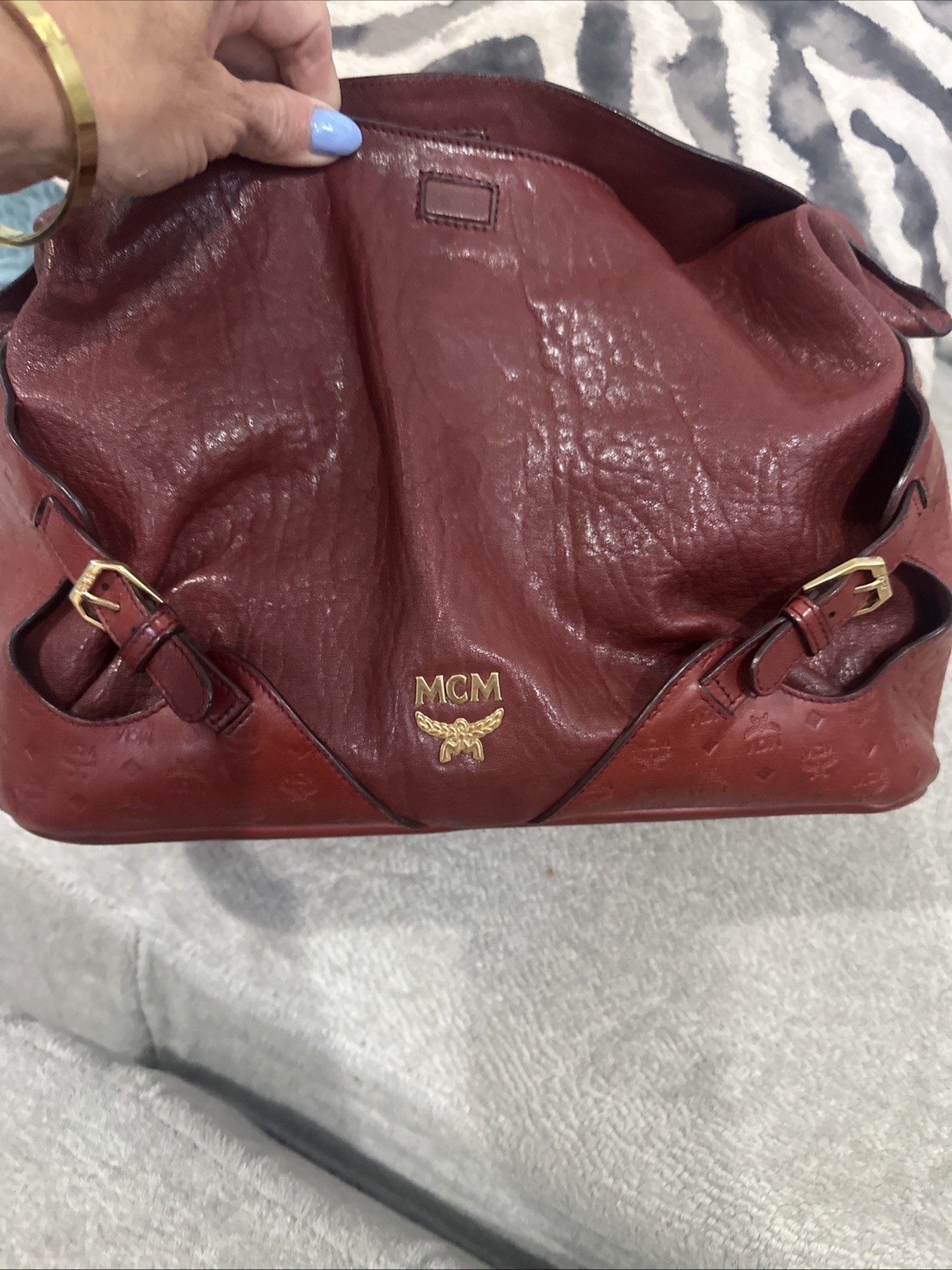 MCM Burgundy Handbag