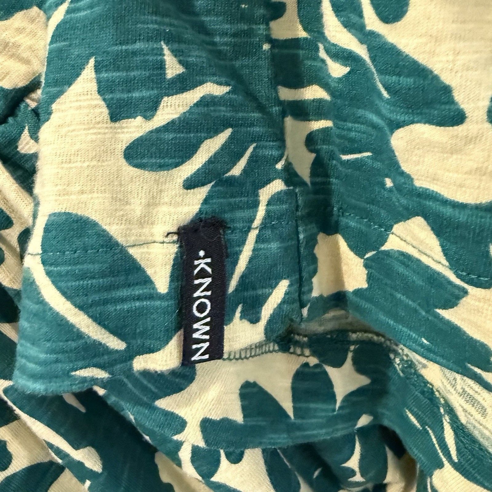 Known Supply Bowen Dress Sz S Organic Cotton Stretch Floral Boho Pockets Soft