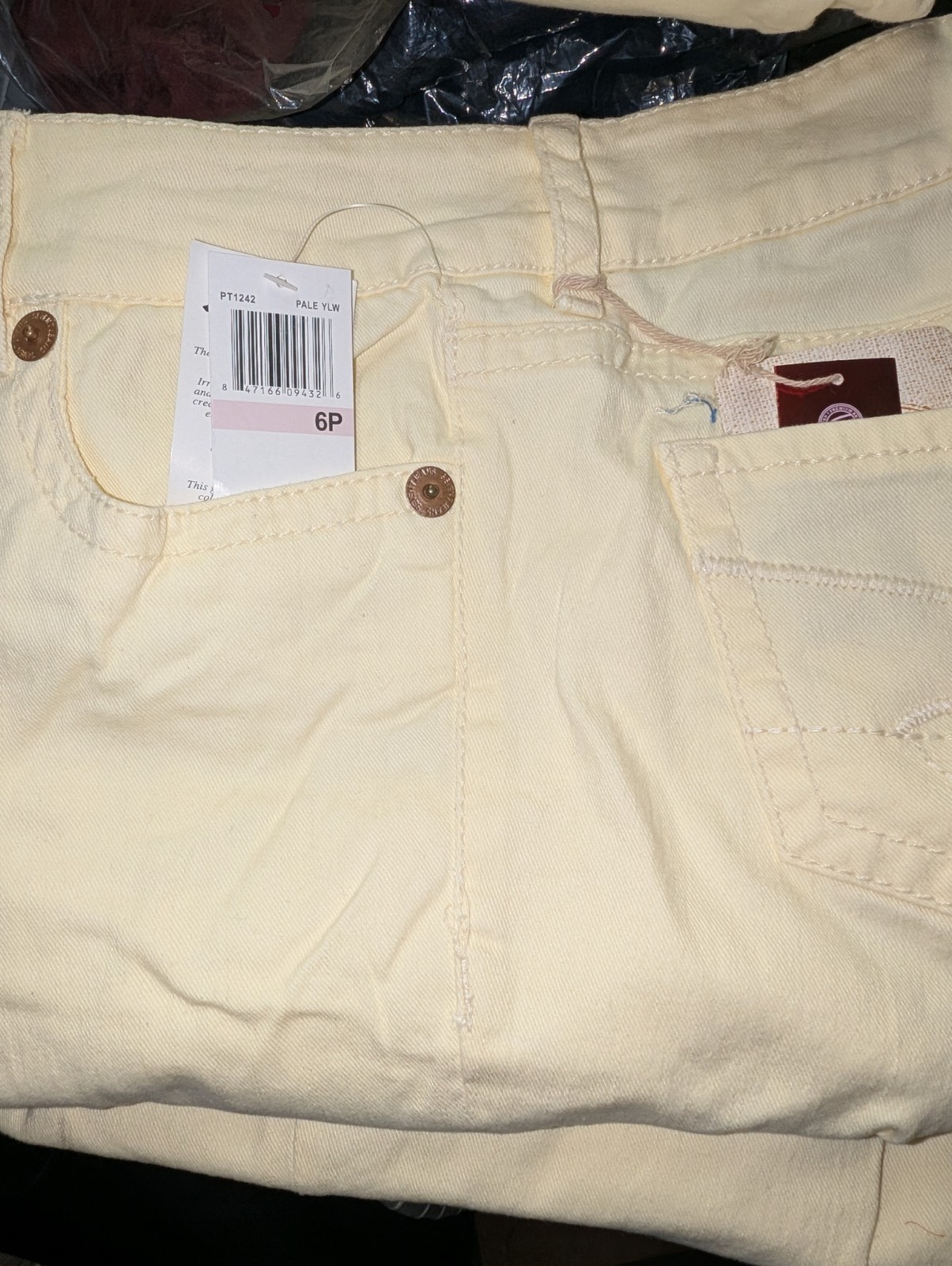 Womens Seven7 Skinny Jeans Size 6 Solid Yellow