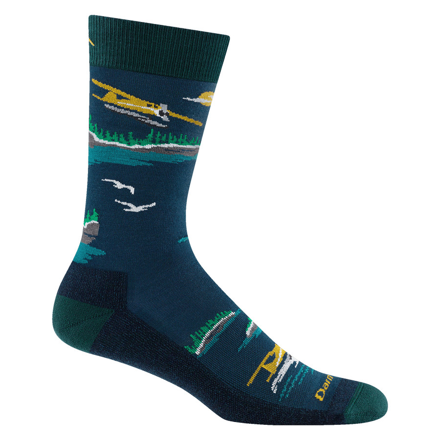 Darn Tough 6120 Midnight Men’s Float Boat Crew Lightweight Lifestyle Sock Fun