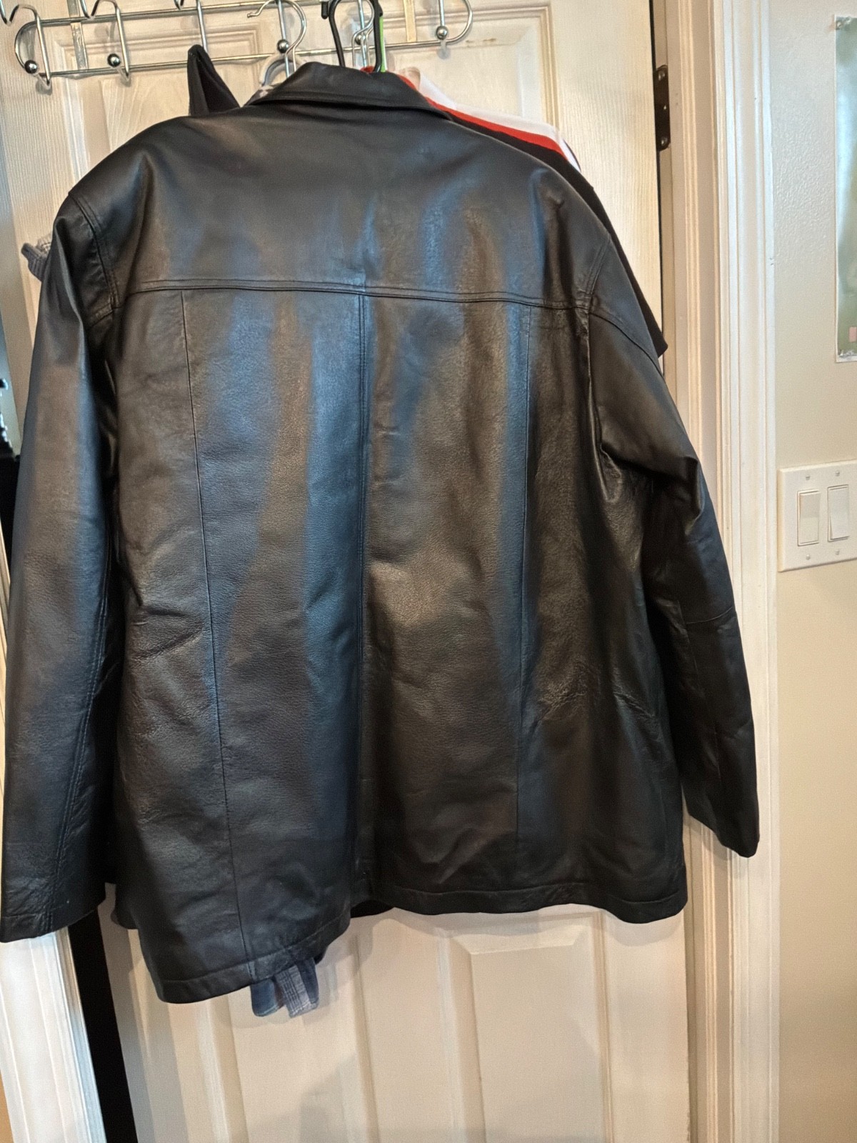 Mens Ferugini leather jacket with removal insulated lining 2 X