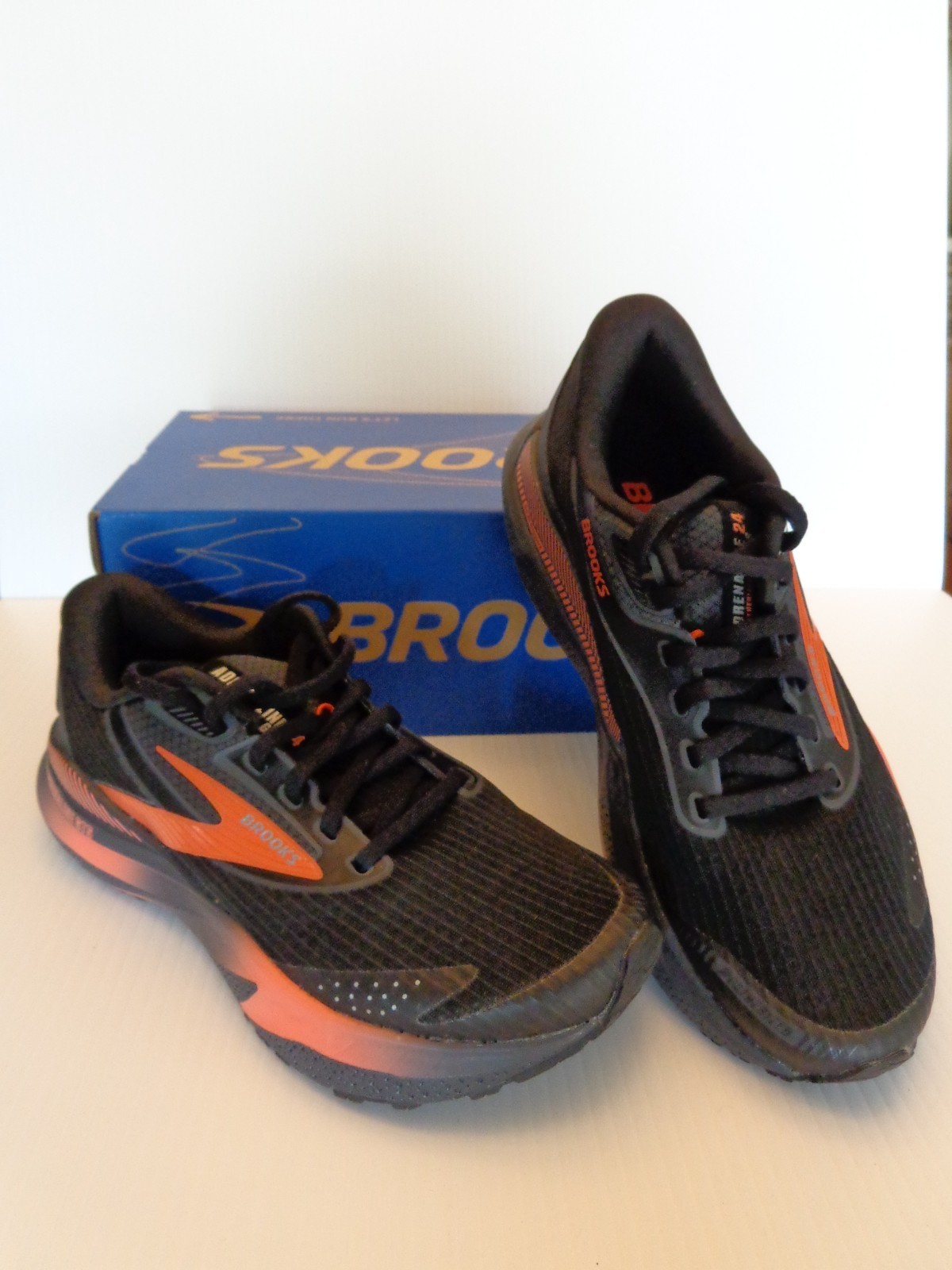 Size 6.5 – Brooks Adrenaline GTS 24 Weatherized Black Hot Coral W