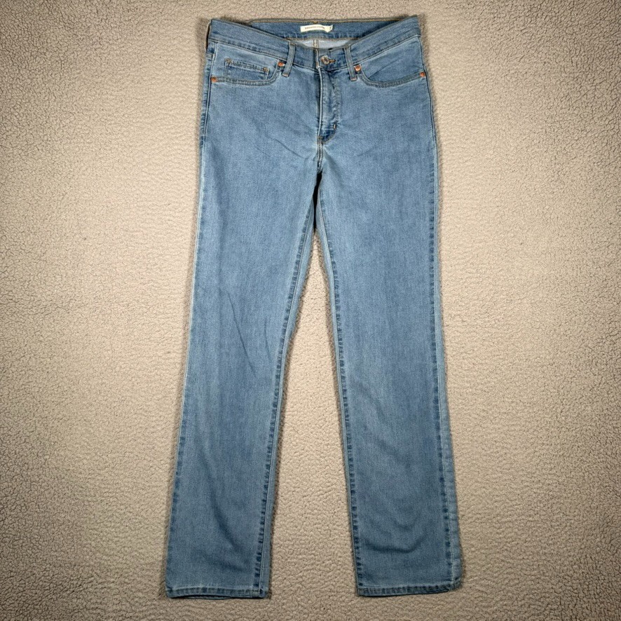 Levis Jeans Womens 31 31×31 Blue 314 Shaping Straight Denim 5 Pocket Preppy Logo