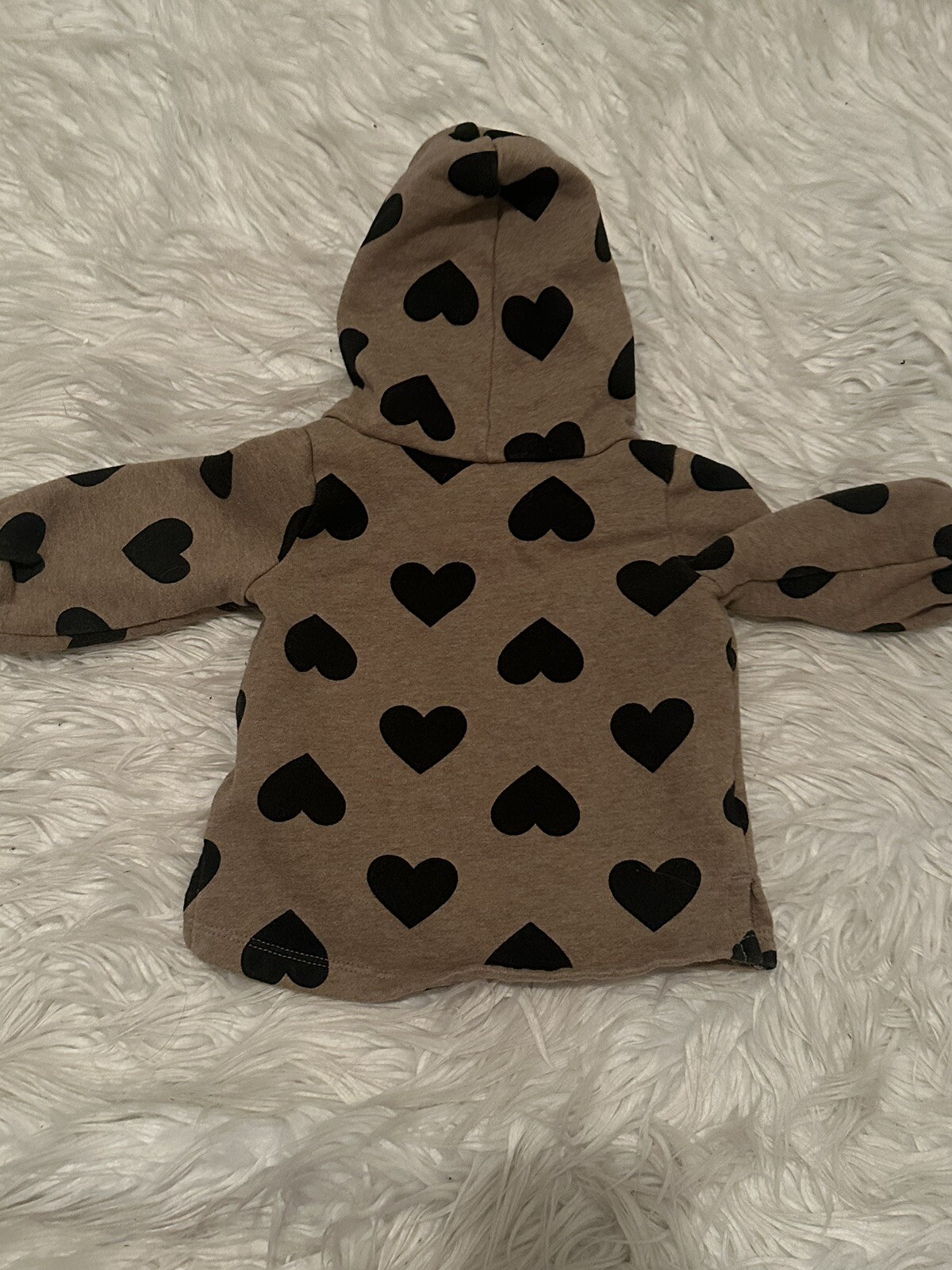 Carters Sweater Pant Set Girl Brown Hearts Size 9 Months