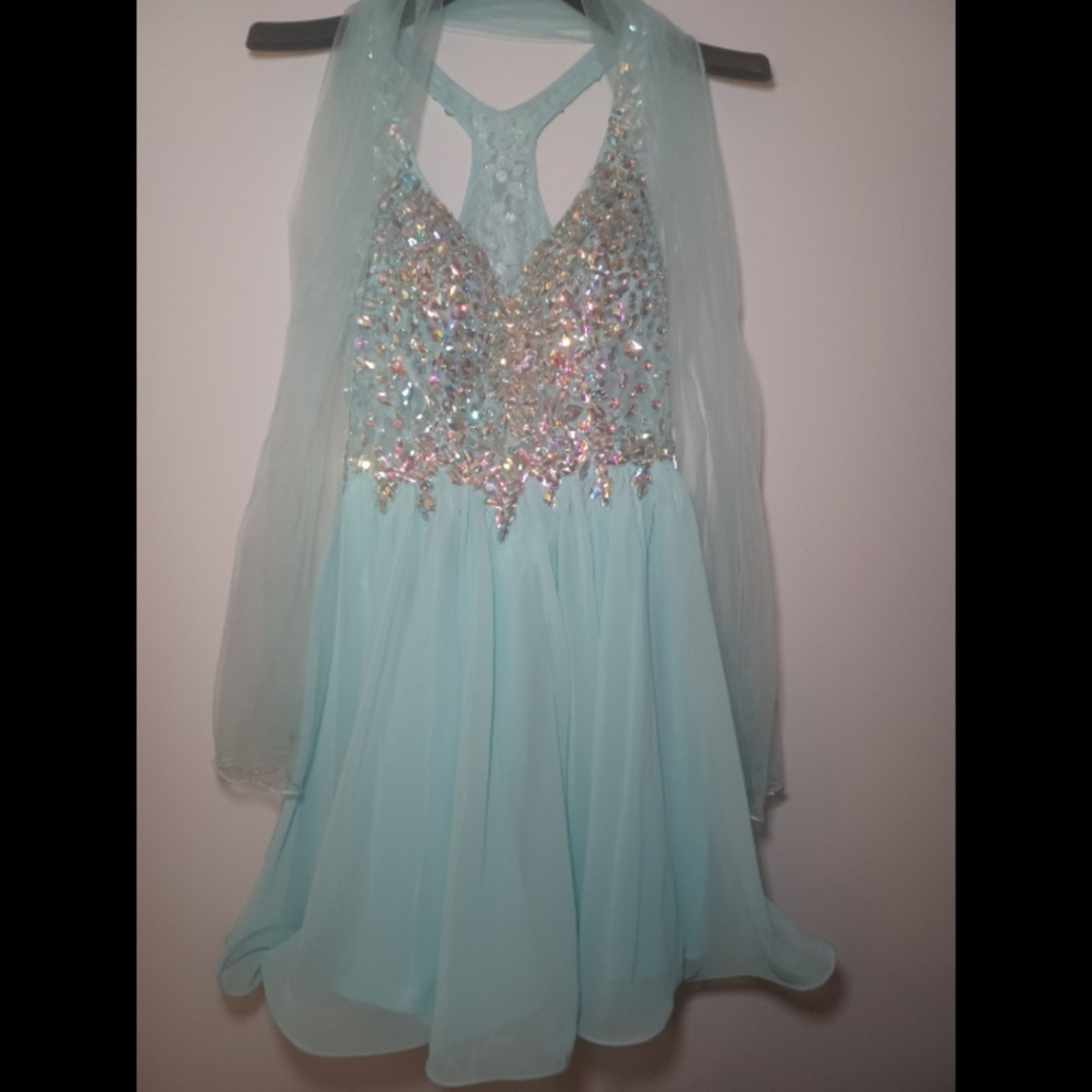 Stunning Blue Iridescent Prom/Cocktail Dress By Dancing Queen